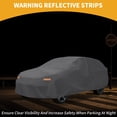 thumbnail image 3 of Unique Bargains 1 Pc Cubierta de automóvil universal impermeable para todo clima, cubierta exterior completa anti-UV 190T-PU tono plateado, ajuste para SUV de hasta 181", 3 of 5