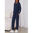 thumbnail image 3 of Conjunto Deportivo PRETTYGARDEN Mujer Sudadera con Cremallera y Jogger Azul Marino M, 3 of 8