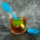 thumbnail image 3 of Colador de té de cocina con bandeja de goteo, bolas para infusionar té suelto, coladores de té azules, 3 of 9