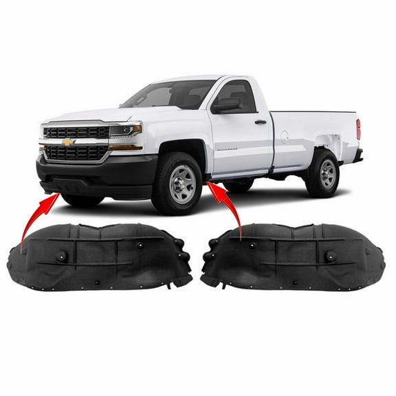 DCP Set of 2 Fender Liners for Chevrolet Silverado 2016-2019 GM1248280 GM1249280