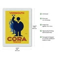 thumbnail image 2 of Cora Vermouth - Torino Italy - Vintage Advertising Poster by Karl Kraüss c.1930 - Japanese Unryu Rice Paper Art Print (Unframed) 12 x 16 in, 2 of 4