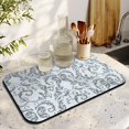 thumbnail image 3 of 2 Pack Washable Rubber Multicolored Flower Leaves Dish Drying Mats for Kitchen Counter Home Large Coffee Bar Pad Accessories and Decor for Utensils Stemware (2pcs 19.5''x12''), 3 of 6