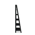 thumbnail image 5 of Riverbay Furniture 5-Shelf Transitional Wood Open Back Ladder Bookshelf in Black, 5 of 7