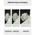 thumbnail image 3 of Flower Black Swag Valances for Windows, Gold White Abstract Floral Aesthetic Rod Pocket Sheer Valances for Large Windows, Swag Toppers Light Filtering for Kitchen Living Room 2 Panels 36''x63'', 3 of 5