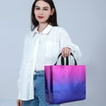 thumbnail image 5 of 12PCS 14x13 Inch Gradient Grocery Bag Large Mauve Reusable Cloth Lightweight Shopping Bags with Handles Portable Foldable Waterproof Gift Bags for Birthday Parties Wedding Christmas DIY, 5 of 8