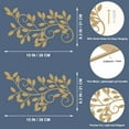 thumbnail image 6 of ESTART 2 Pieces Metal Tree Leaf Wall Decor Vine Olive Branch Leaf Wall Art Wrought Iron Scroll Sculptures for Above the Bed, Living Room, Bathroom, Hallway, Office, Outdoor Decoration (Black), 6 of 6