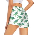 thumbnail image 2 of Uemuo Sea Turtle Pattern Women's Athletic Shorts High Waisted Running Shorts with Liner Pockets Gym Elastic Workout Shorts-XX-Large, 2 of 9