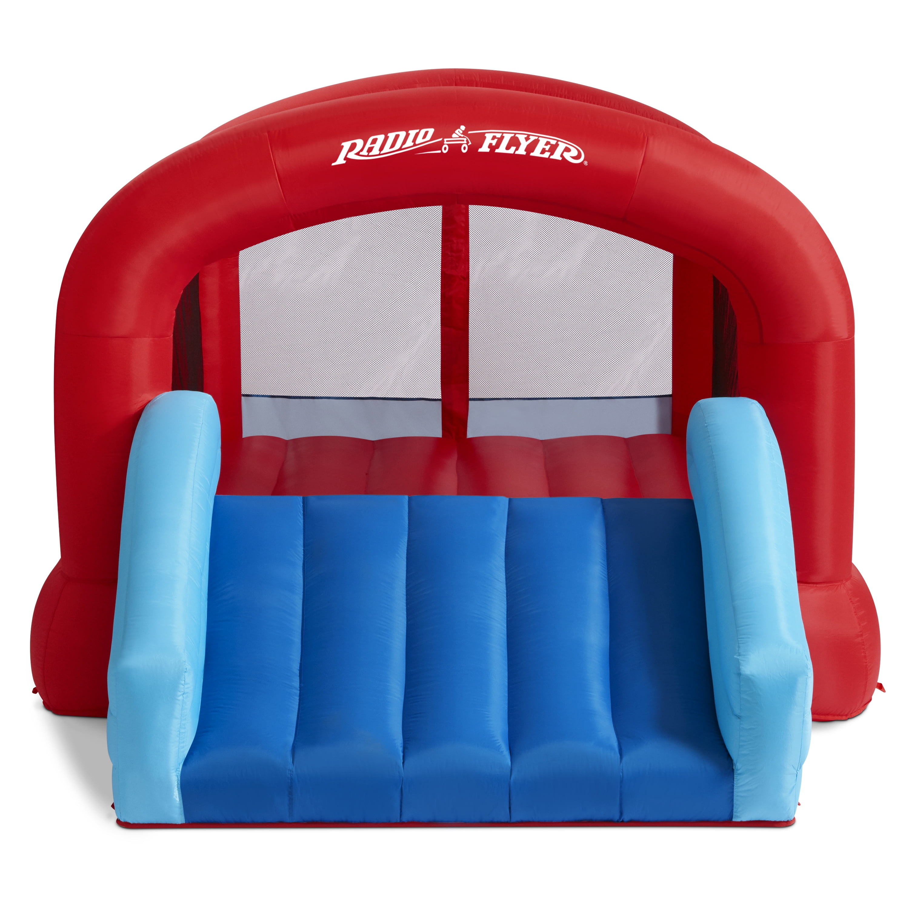 Radio Flyer Backyard Inflatable Toddler Bounce House With Slide and Air Blower for Outdoor Use