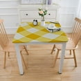 thumbnail image 3 of nygtbtfer Tablecloths Rectangle Dining Table Cloth Sweet Honney Daisy Flower Yellow Plaid Oil Proof Spill-Proof Table Cover Floral ,Washable Tablecloth for Indoor Outdoor, 3 of 7