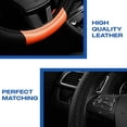 thumbnail image 4 of Skechers Air Cooled Memory Foam Steering Wheel Cover, Breathable Comfort Grip, Soft Leather, All-Season Fit for Cars, SUVs, and Trucks Orange, 4 of 8