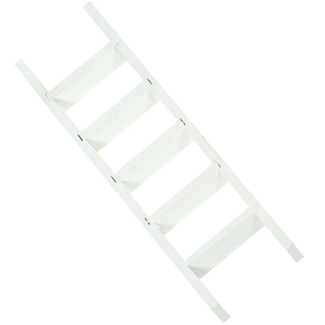 Phenofice Minature Step Ladder Mini Wooden Step Ladder White 1Pack