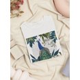 thumbnail image 3 of Peacock On Branch Book Print. T-Shirt Women -Fab Funky Designs, Female x-Large, 3 of 4