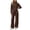 Brown-bieV9, variant on Women's 2-Piece Fall Set with High Neck Cardigan and Wide Leg Pants
