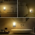 thumbnail image 4 of Luz de noche [paquete de 2], luz nocturna automática para niños con sensor de anochecer, luz de noche enchufable de 0,7 W de bajo consumo para habitación de bebé, sala de estar y garaje, blanco cálido, 4 of 5