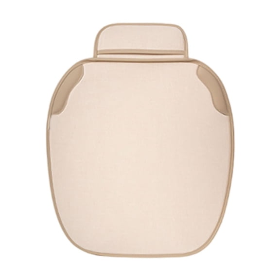 Beige Linen Car Seat Cushion Breathable Comfort Pad For Vehicle Interior Single Piece Design