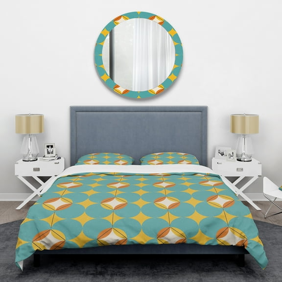 Designart 'Diamond Retro IV' Mid-Century Modern Duvet Cover Set