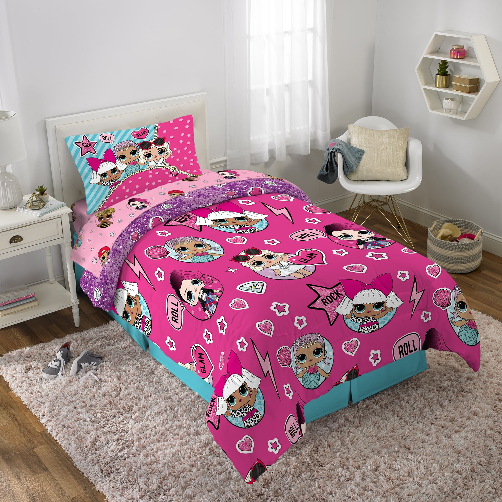 L.O.L. Surprise! 5Pc Bedding Set, Twin 