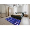 thumbnail image 5 of Ahgly Company Machine Washable Indoor Rectangle Transitional Earth Blue Area Rugs, 8' x 10', 5 of 7