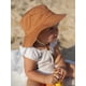 thumbnail image 5 of Gorro de bebé Hatiis para niños pequeños, algodón y lino, color naranja oscuro, 5 of 9