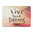thumbnail image 1 of NUDECOR Motivation Inspirational Typographic Quote Live Your Dreams Text Beautiful Blur Doormat Floor Rug Bath Mat 23.6x15.7 inch, 1 of 1