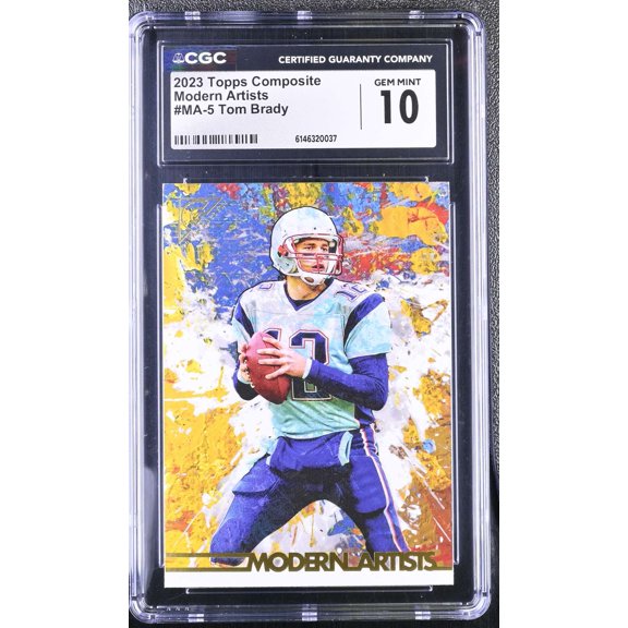 Collectible Graded 2023 Topps Composite Tom Brady MA-5 Modern Artists CGC 10 Graded Football Trading Card