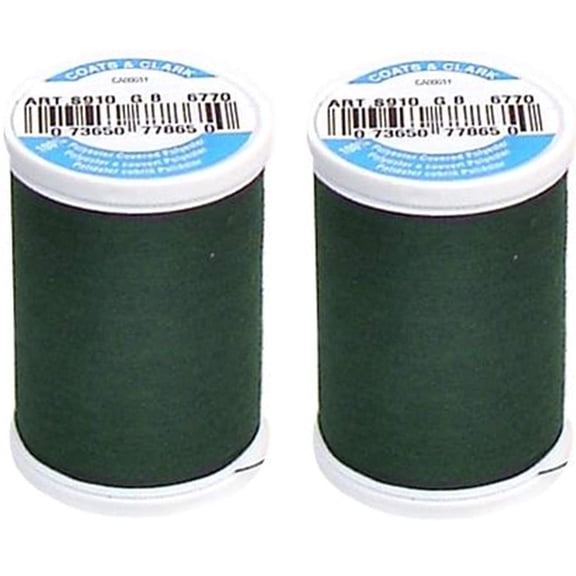 Coats Dual Duty XP General Purpose Thread 250yd, Forest Green (S910-6770), 2-pack