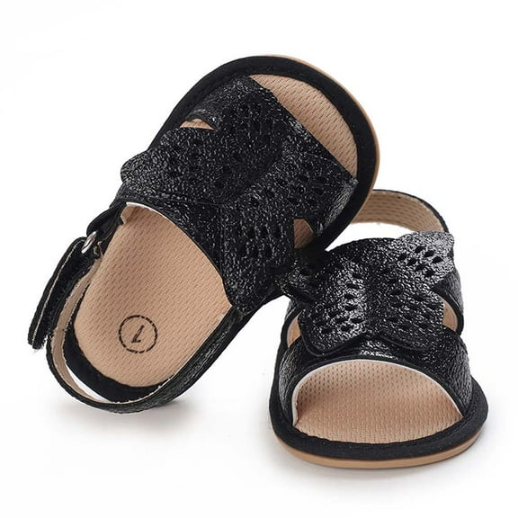 AKAFMK Sandals on Clearance, Kids Sandals, Toddler Sandals, Toddler Baby Girls Boys Baby Shoes Soft Sole Non-slip Baby Toddler Sandals, Black, 0-3 Months