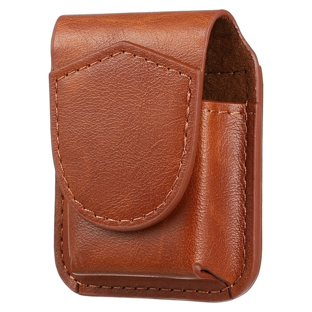 Funda protectora para encendedor de cigarrillos, funda de cuero portátil para guardar el encendedor.