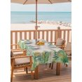 thumbnail image 2 of Outdoor Tablecloth with Umbrella Hole for Patio/Picnic/Party/Camping, Summer Palm Leaves Waterproof Table Cloth Rectangle Table Cover Washable, Watercolor Tropical Leaf Botanical Beige (52"x 70"), 2 of 8