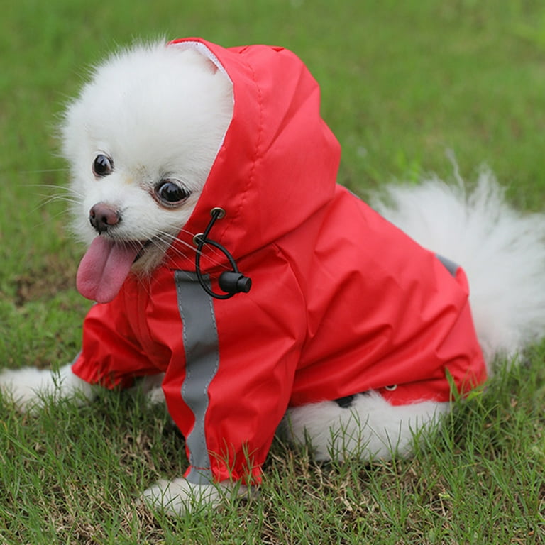 Red slicker raincoat shop