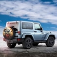 thumbnail image 3 of DouZhe Waterproof Spare Tire Cover, Zombie Skull Love Prints Adjustable Wheel Covers Fit for Jeep Trailer RV SUV Car, 16 inch, 3 of 7