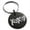 Black, variant on Stainless Steel XOXO Heart Engraved Small Medallion Circle Charm Keychain Keyring
