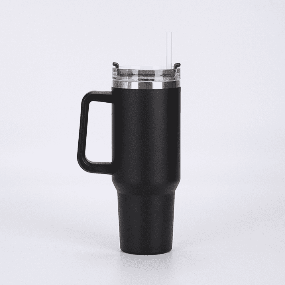 BESTSPR 40 oz Tumbler With Handle and Straw Lid, Double Wall