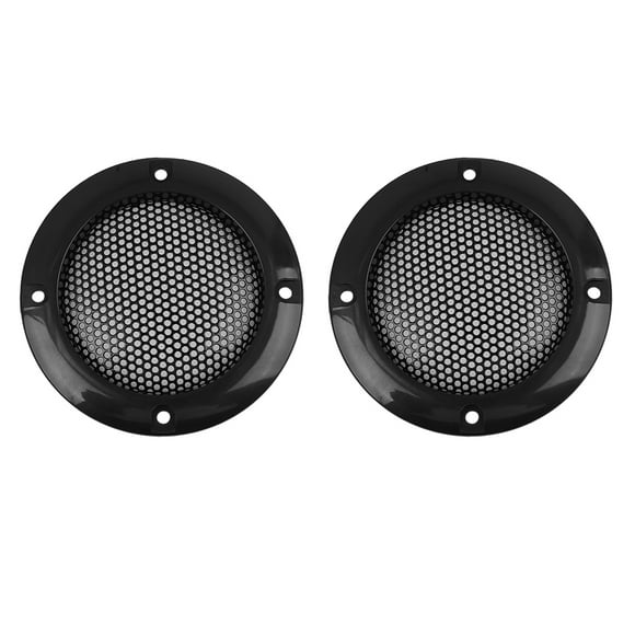 Cubierta De Altavoz De 2" Negro De Malla De Acero, Protector De Parrilla De Subwoofer 2Pcs