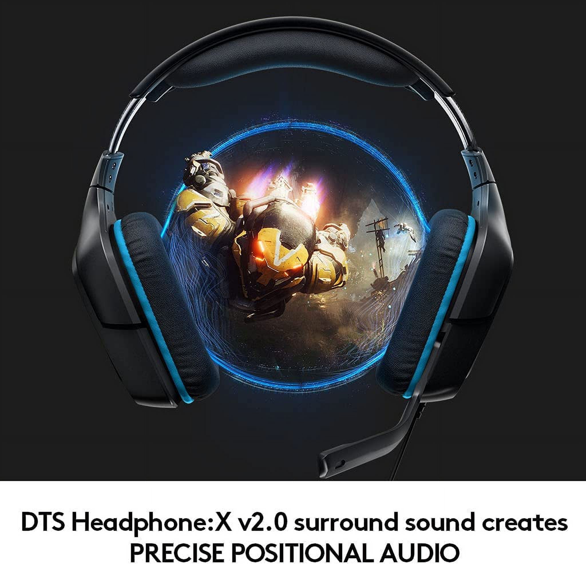 Logitech G432 Wired Gaming Headset, 7.1 Surround Sound, USB and 3.5 mm Jack, Black - image 2 of 7