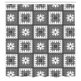 thumbnail image 2 of Ambesonne Abstract Shower Curtain, Blossom Petal in Geometric, 69"Wx70"L, Charcoal Grey and White, 2 of 4