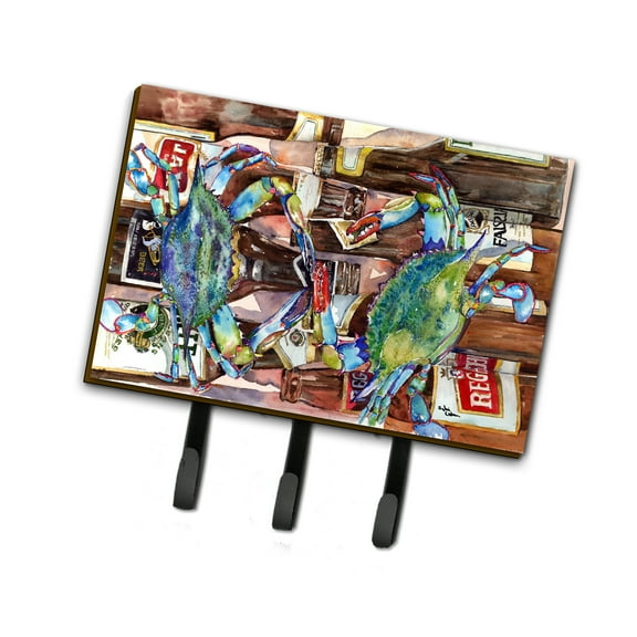 Carolines Treasures 8918TH68 Blue Crabby Orleans Beer Bottles Leash or Key Holder Triple multicolor