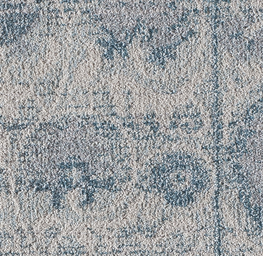 Rugs America Beverly Collection Ivory Blue BV100A Transitional Abstract Area Rug 2' x 3'