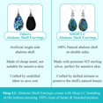thumbnail image 5 of Shop LC 925 Sterling Silver Drop Dangle Earrings Abalone Shell Jewelry Gifts For Women Costume Jewelry for Women Birthday Gifts, 5 of 9