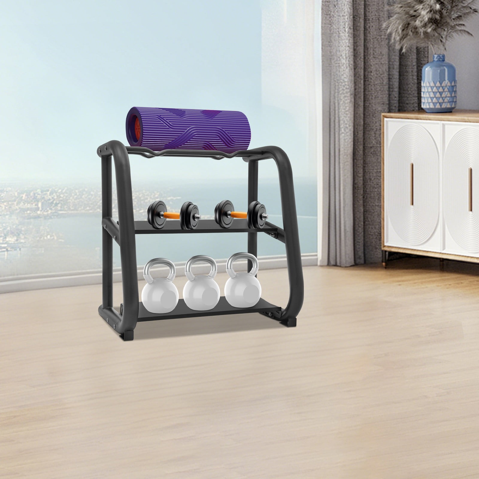 Dumbbell Stand Kettlebell Storage Rack Multifunctional Weight Stand Sturdy