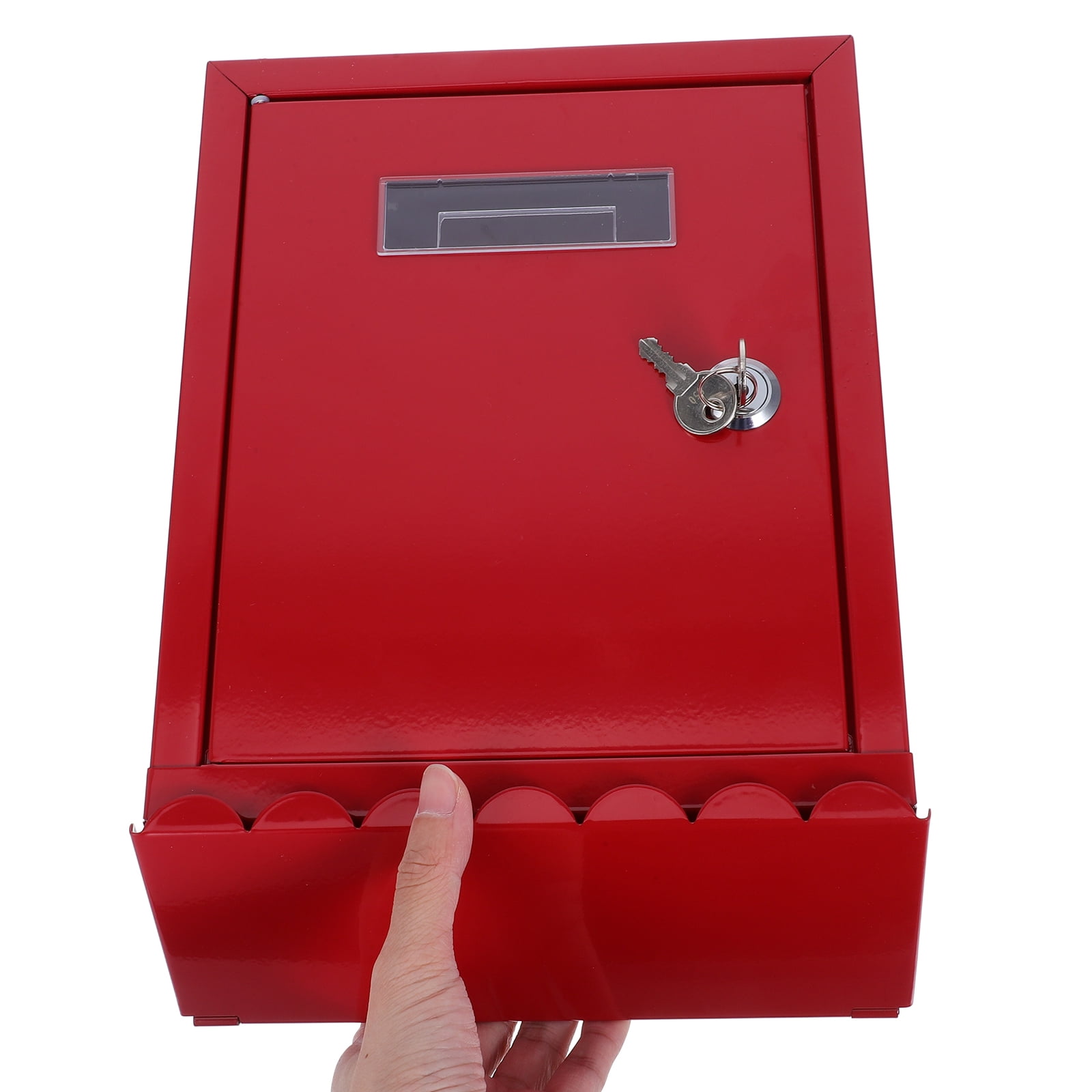 Masteelf Retro Wall Mounted Mailbox With Lock Tinplate Post Mount Mailbox Letter Box Suggestion Box For Home Office Outdoor Door