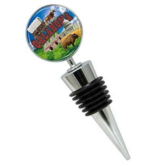 Oklahoma Wine Bottle Stopper In Gift Box, Perfect For House Warming Gift