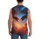 thumbnail image 4 of Balery Red And Blue Fire Cloud Dragon Camisetas sin mangas para hombre, absorbe la humedad y protege contra el mal olor.-XX-Large, 4 of 7