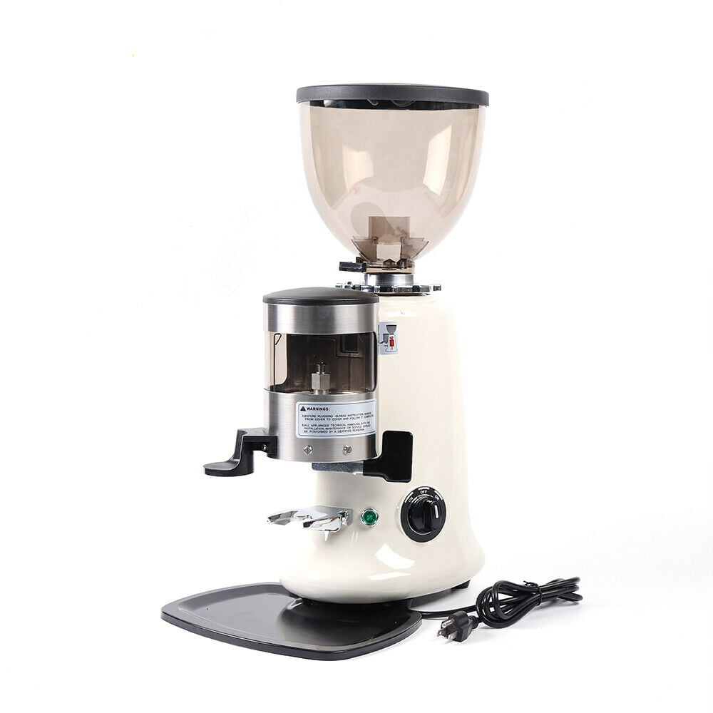 Commercial Coffee Grinder Electric Semi-auto Burr Mill Coffee Grinder  Espresso Coffee Makers Machine Coffee Bean Grinding Tool with  Grinding+Hopper