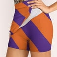 thumbnail image 5 of Clemson South Carolina Purple & Orange Team Color Stripes Women's skirt Sport Skort Skirt With Pocket Fashion Korean Style, 5 of 7