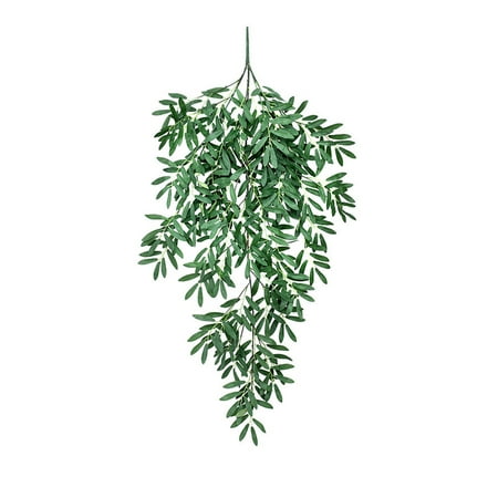 

Garland Christmas Olive Leaf Leaves Tree Simulation Faux Hanging Green Ornament Artificial Hangings Wall Fake Teardrop