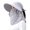 Gray, variant on Women Beach Sun Hats Anti-uv Veil Outdoor Cap Neck Face Wide Brim Hat Women Hat for Outdoor Riding Camp