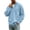 (New12)Blue, variant on Thousandth Men's Half Zip Shirts Trendy Corduroy Pullover Tops Casual Long Sleeve with Kangaroo Pocket Everyday Sportswear