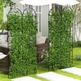 thumbnail image 4 of Patiojoy Metal Garden Trellis for Climbing Plants 2 Pack Fence Trellis Panels 87�� Tall Retro Style Cucumber Trellis, 4 of 9