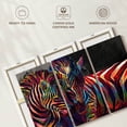 thumbnail image 6 of Elephant Stock Zebra Intimacy Abstract Color Wall Art - Horizontal Multi Panel Canvas - Living Room Wall Decor - Animal Multi Panel - Blue And Beige Decor - 65" x 42", 6 of 8